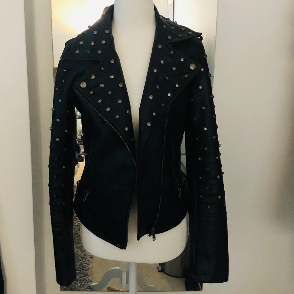 Studded Black Leather Jacket